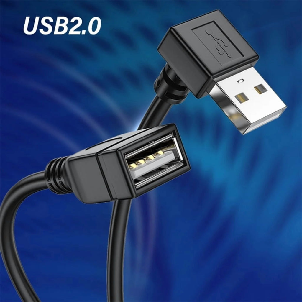 USB 2.0 Extension Cable Male to Female 90 Degree Angled Z420