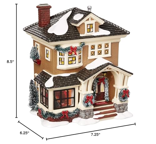 Porcelain Snow Village Christmas Lit House N2284