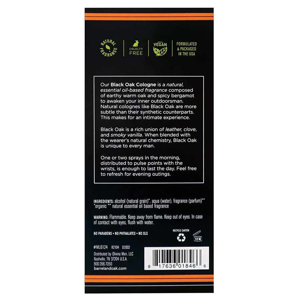 Men's Black Oak Cologne 2.7 fl oz U6278