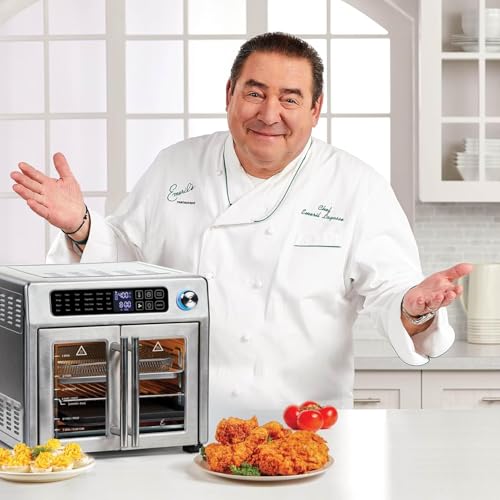 Extra Large French Door Air Fryer Toaster Oven Combo, 26QT Capacity, Stainless Steel Finish O2365