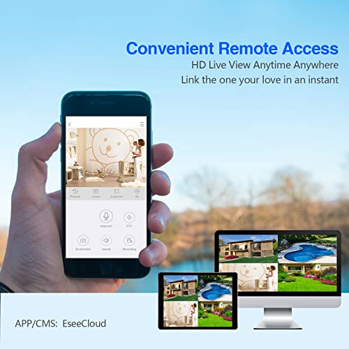Expandable Wireless Security Camera System with 10.1" Monitor, 4 Cameras, Night Vision L602170
