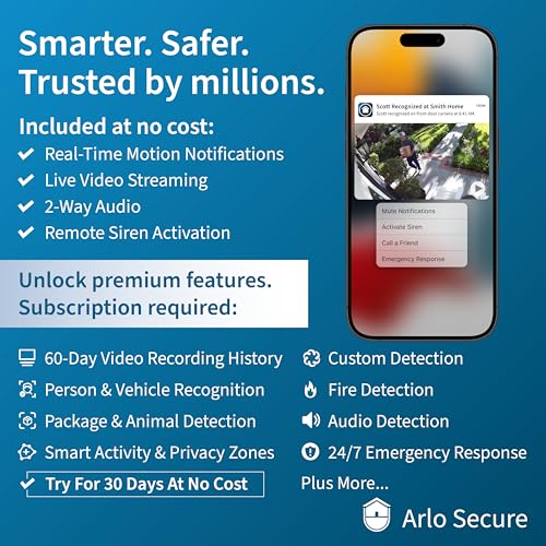 2K Video Doorbell with Two-Way Audio and Night Vision V850965