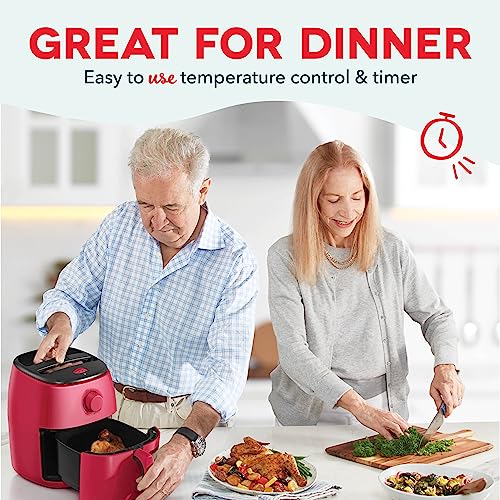 Electric Air Fryer Oven, 2.6 Qt., Grey, Compact, Auto Shut Off, 1000-Watt O64979