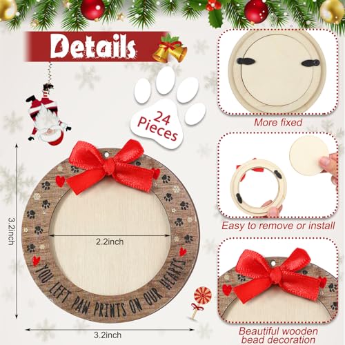 24 Pcs Christmas Photo Ornament Frames for Baby First Christmas Tree Keepsake K3591