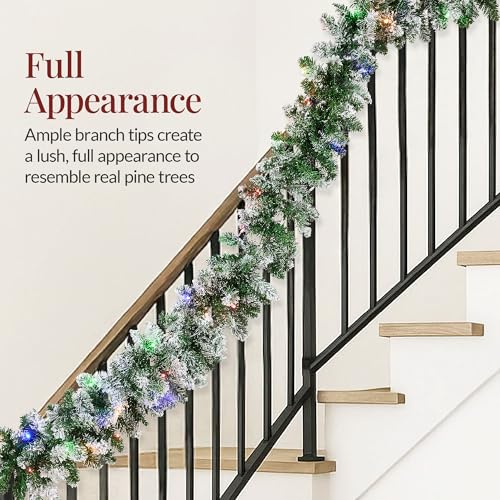 Pre-Lit Holiday Christmas Garland for Stairs, Fireplace with 50 Lights U582051