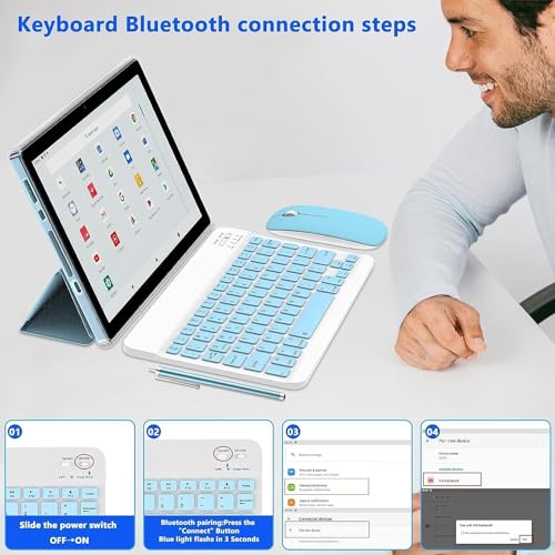 10 inch Android Tablet with Keyboard Case, 6GB RAM 32GB ROM S7781