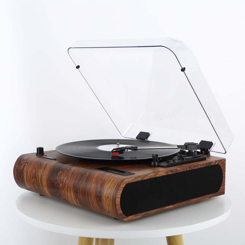 Bluetooth Turntable with Built-in Speakers, 3-Speed Vinyl Player T665671
