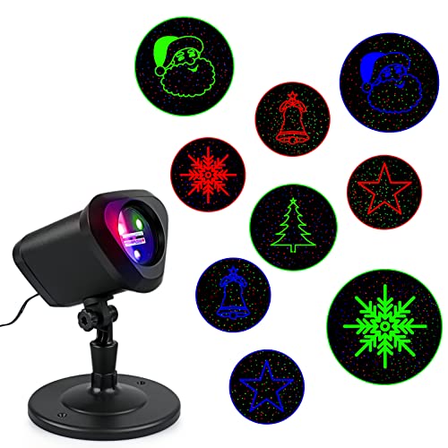 Christmas Laser Lights Red and Green Star Show for Indoor Outdoor Decor N5581