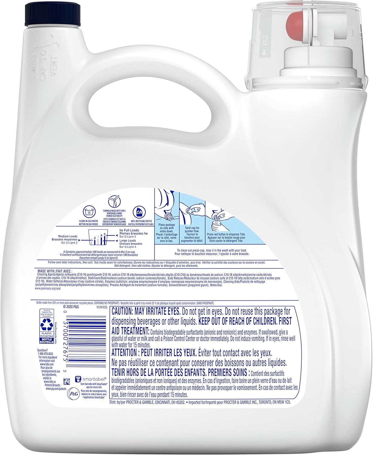 Heavy Duty Unscented Laundry Detergent Liquid, 100 Loads Y90976