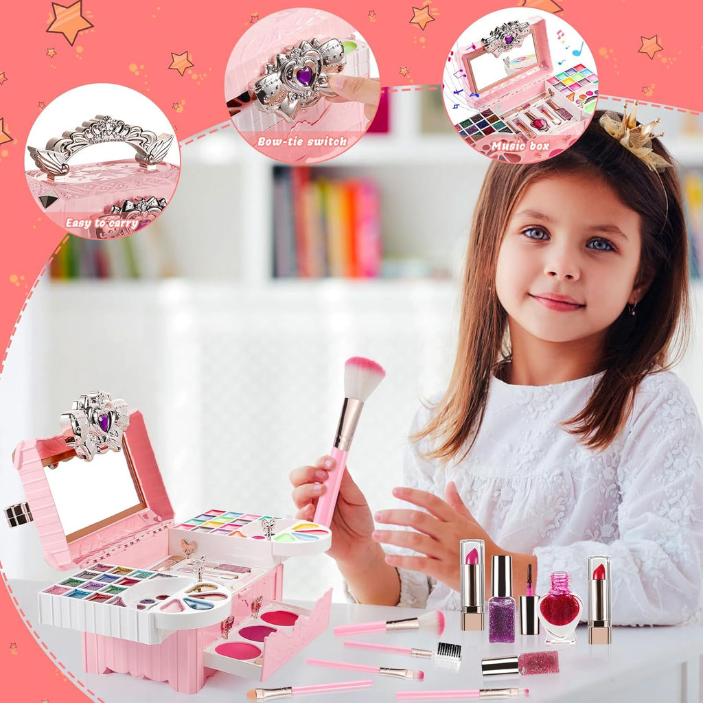 Washable Kids Makeup Kit Pretend Play Toy for Girls J70485