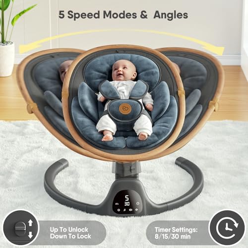 Baby Swing for Infants with Music, Remote Control, 3 Seat Positions G691671