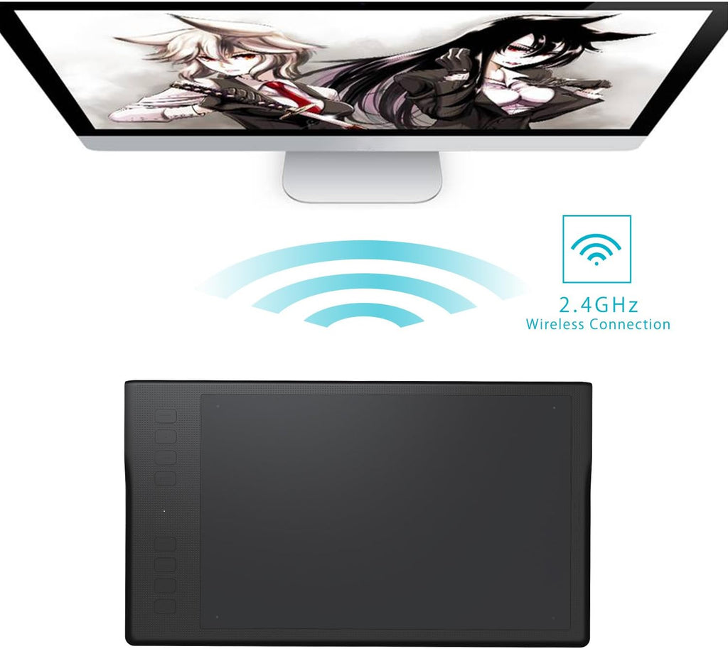 Wireless Graphic Drawing Tablet with 8192 Pressure Sensitivity, 11 x 6.87 inches N33325