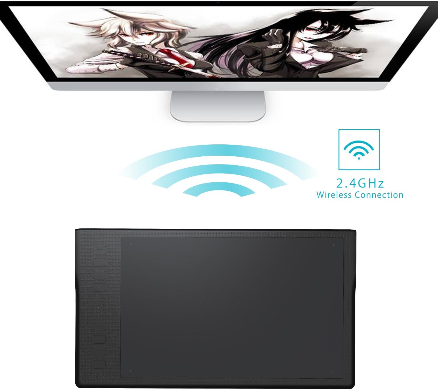 Wireless Graphic Drawing Tablet with 8192 Pressure Sensitivity, 11 x 6.87 inches N33325