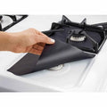 Gas Stove Covers - 16 PCS Gas Range Stove Burner Protectors - Double Thickness & Heat Resistant Stove Top Covers 10.5-Inch - FREE Eyeglass Pouch (Black)