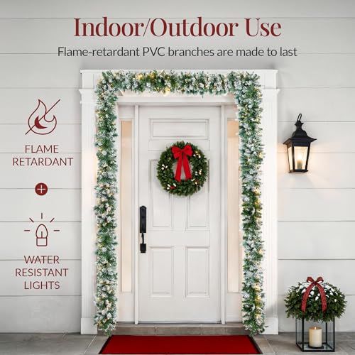 Pre-Lit Holiday Christmas Garland for Stairs, Fireplace with 50 Lights U582051