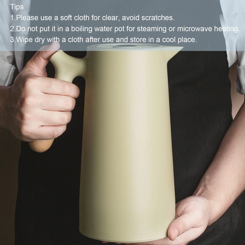 Double Wall Thermal Coffee Carafe with Glass Liner Q653