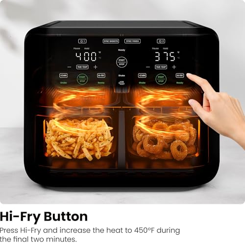 6 Quart Dual Basket Air Fryer with Digital Touchscreen P315
