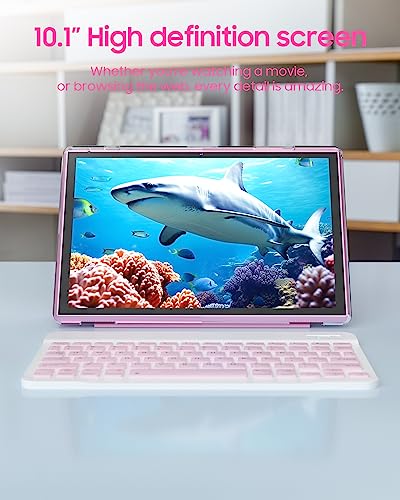 10 in Tablet 2 in 1 Android 14 with Keyboard, Mouse, Stylus Pen, Case, 6GB+32GB, WiFi-6 X68807