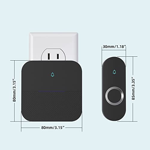 Wireless Doorbell, Waterproof, 1000ft Range, 2 Buttons & 2 Receivers Y887696