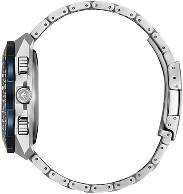 Men's Chronograph GMT Eco-Drive Watch with Blue Dial Q153432