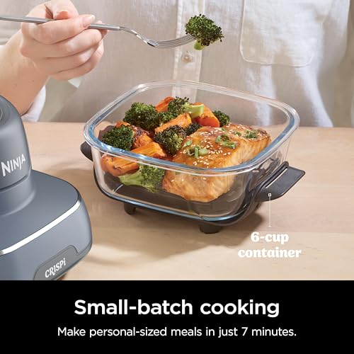 Air Fryer with Glass Containers, 4 QT & 6 Cup, Dishwasher Safe Z1664