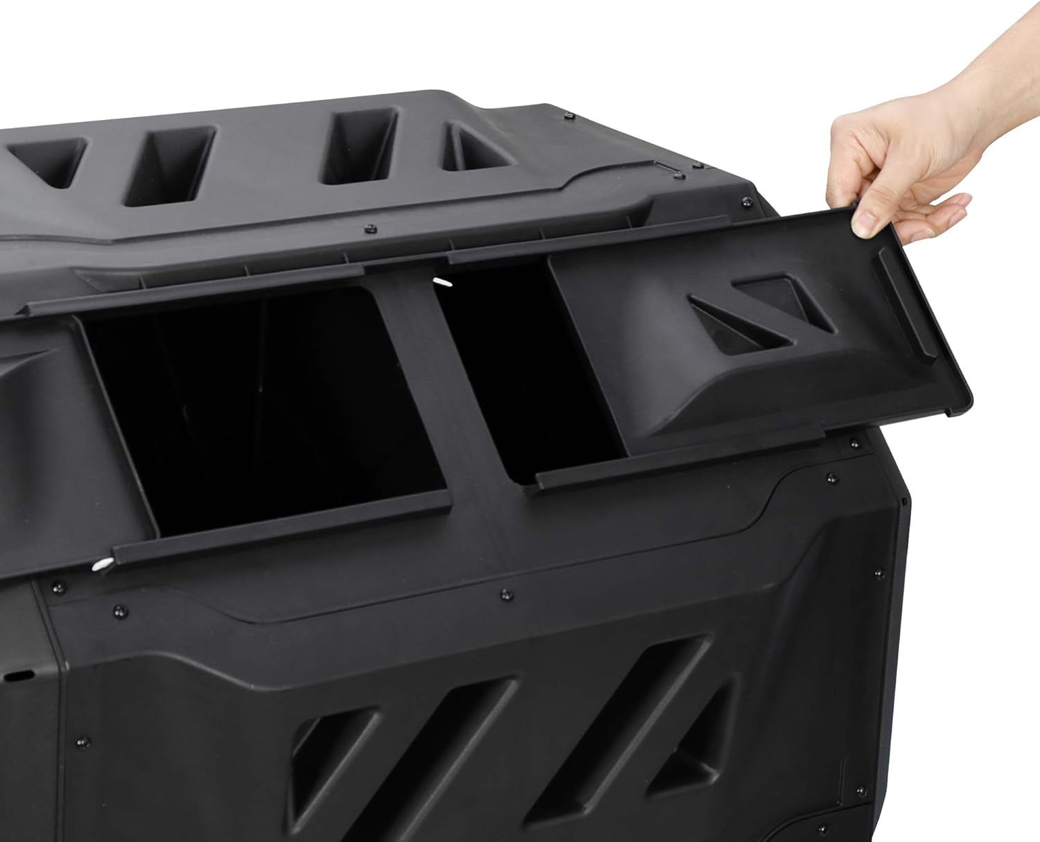 Dual Rotating Chamber Compost Tumbler, 43 Gallon Outdoor Composter K719