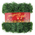 50FT Green Christmas Garland Decorations, Christmas Artificial Pine Greenery Garland Outdoor Indoor Decor, Straight Faux PVC Soft Garland for Stairs Railing Fireplace Window Mantle Home Party Decor