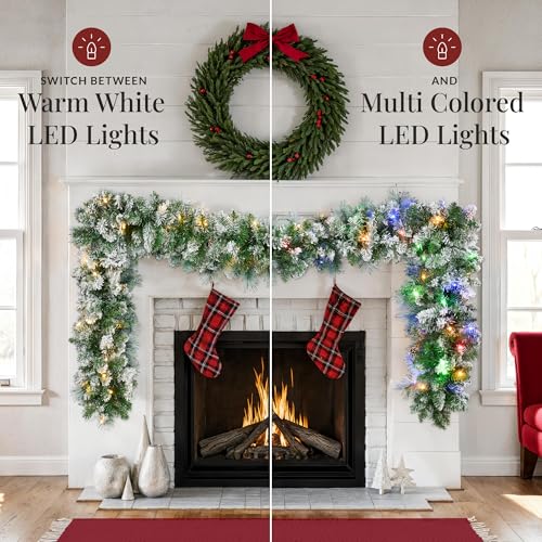 Pre-Lit Holiday Christmas Garland for Stairs, Fireplace with 50 Lights U582051