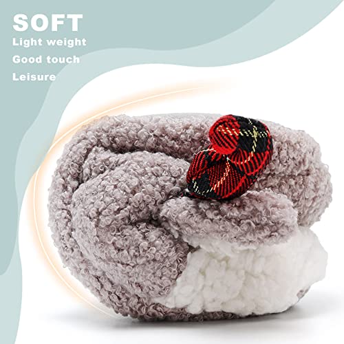 Women's Fuzzy Reindeer House Slippers Cozy Indoor Shoes W402399