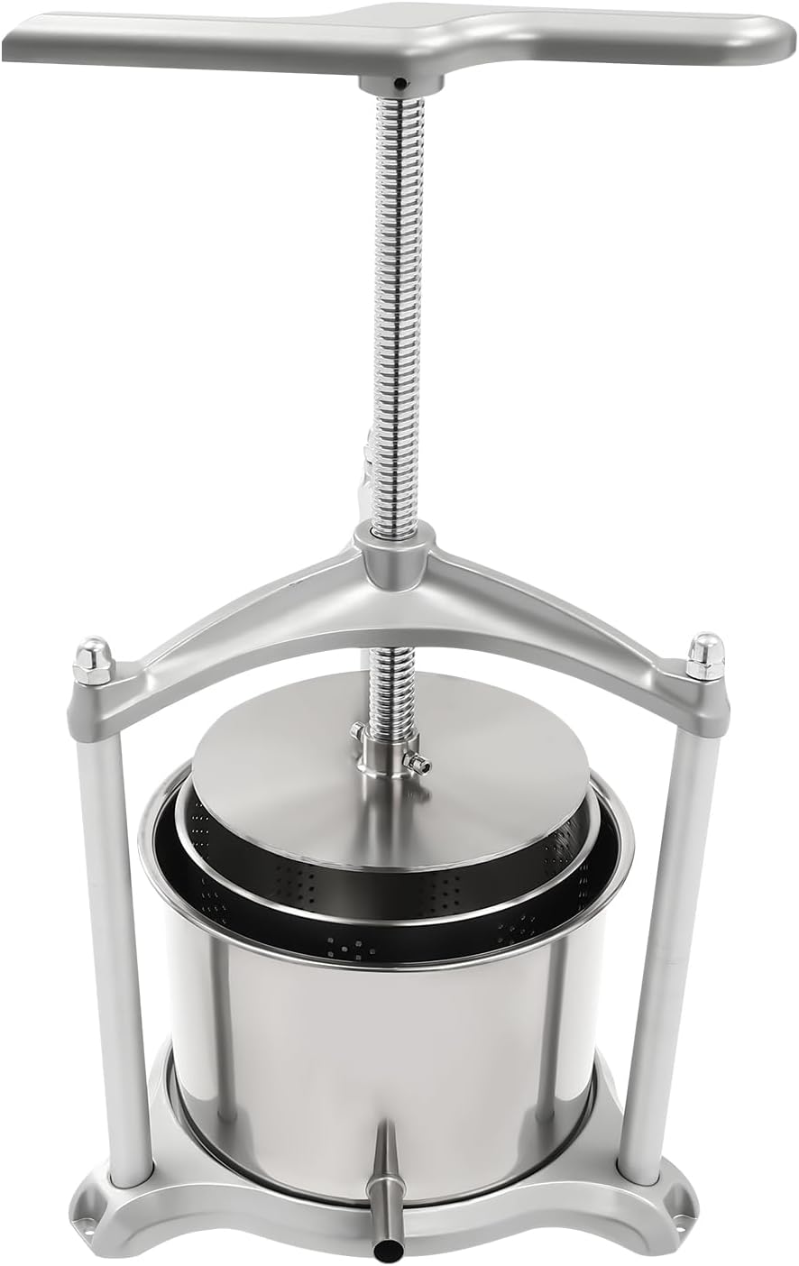 Stainless Steel Fruit Press with Dual Barrels and Filter Bag M688009