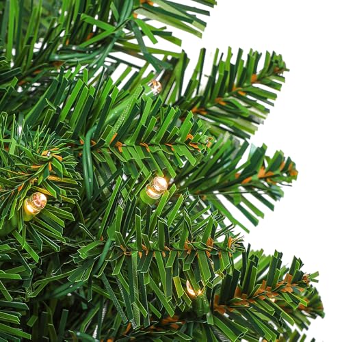 2ft Pre Lit Artificial Mini Christmas Tree with 50 LED Warm Lights F389906