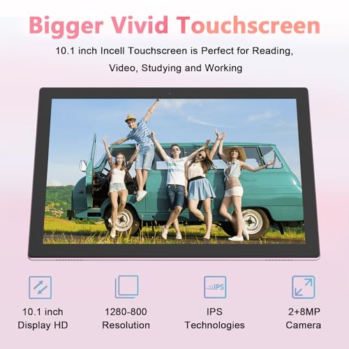 Tablet 10 Inch, 18GB RAM 128GB ROM, 2 in 1 with Keyboard Mouse Stylus G64709