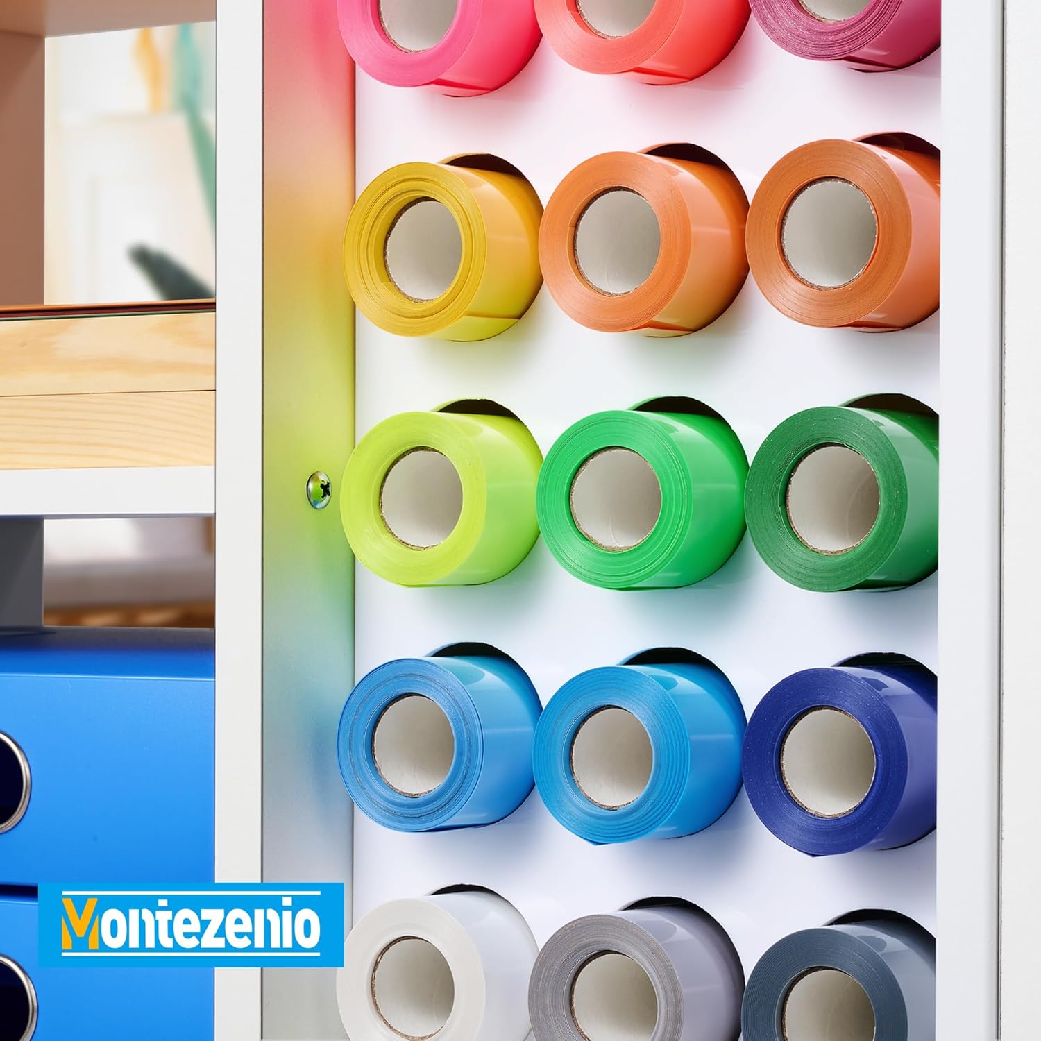 Rolling Craft Storage Cart with 23 Vinyl Roll Holder and Wheels N718025