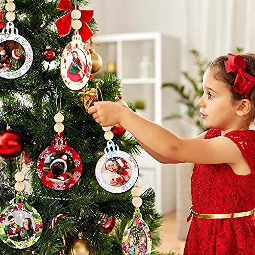 24 Pcs Christmas Photo Ornament Frames for Baby First Christmas Tree Keepsake K3591