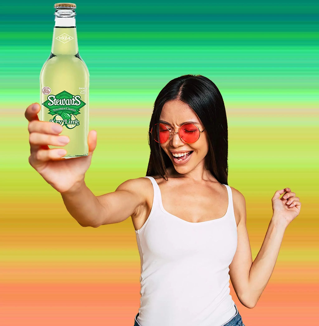 Key Lime Soda, 12 fl oz, 12 Glass Bottles, All Natural D557