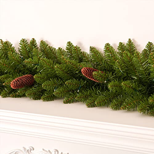 Pre-lit Christmas Garland 9ft with 50 LED Lights B458889