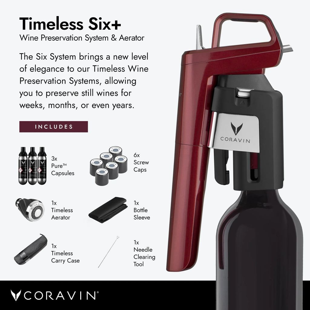 Wine Preservation System with Aerator, Gas Capsules, Screw Caps & Carry Case K78424