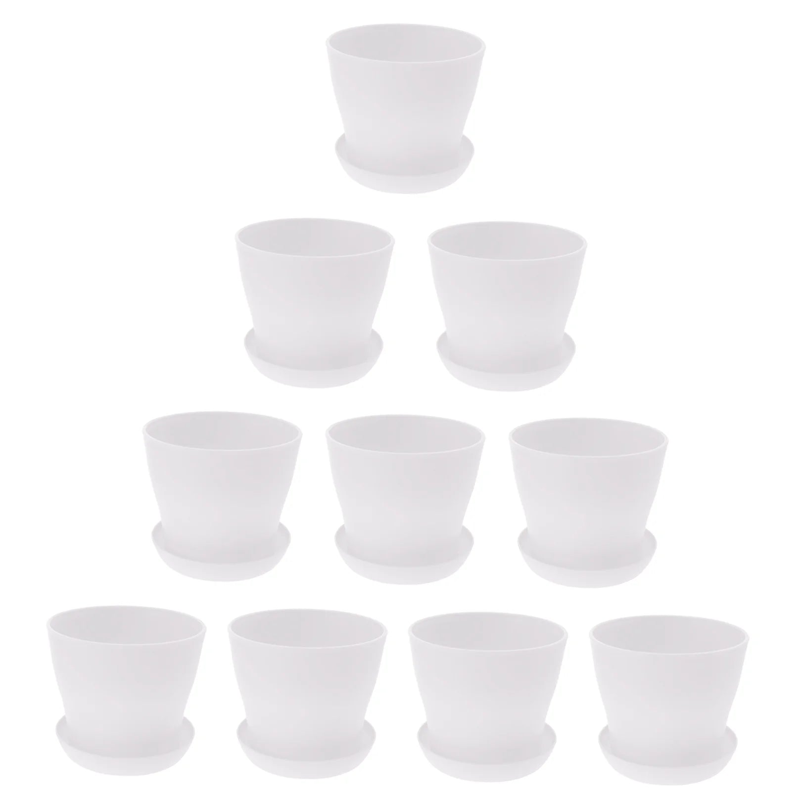 Flowerpot Planting Pot for Walkway, White, 10-Pack S561