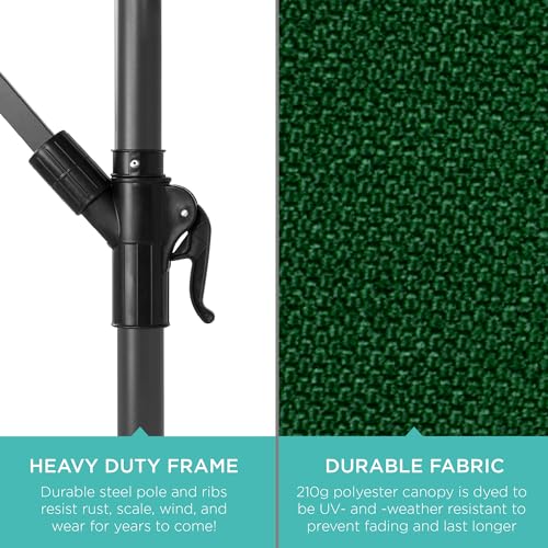 10ft Offset Hanging Patio Umbrella with Tilt Adjustment B8174