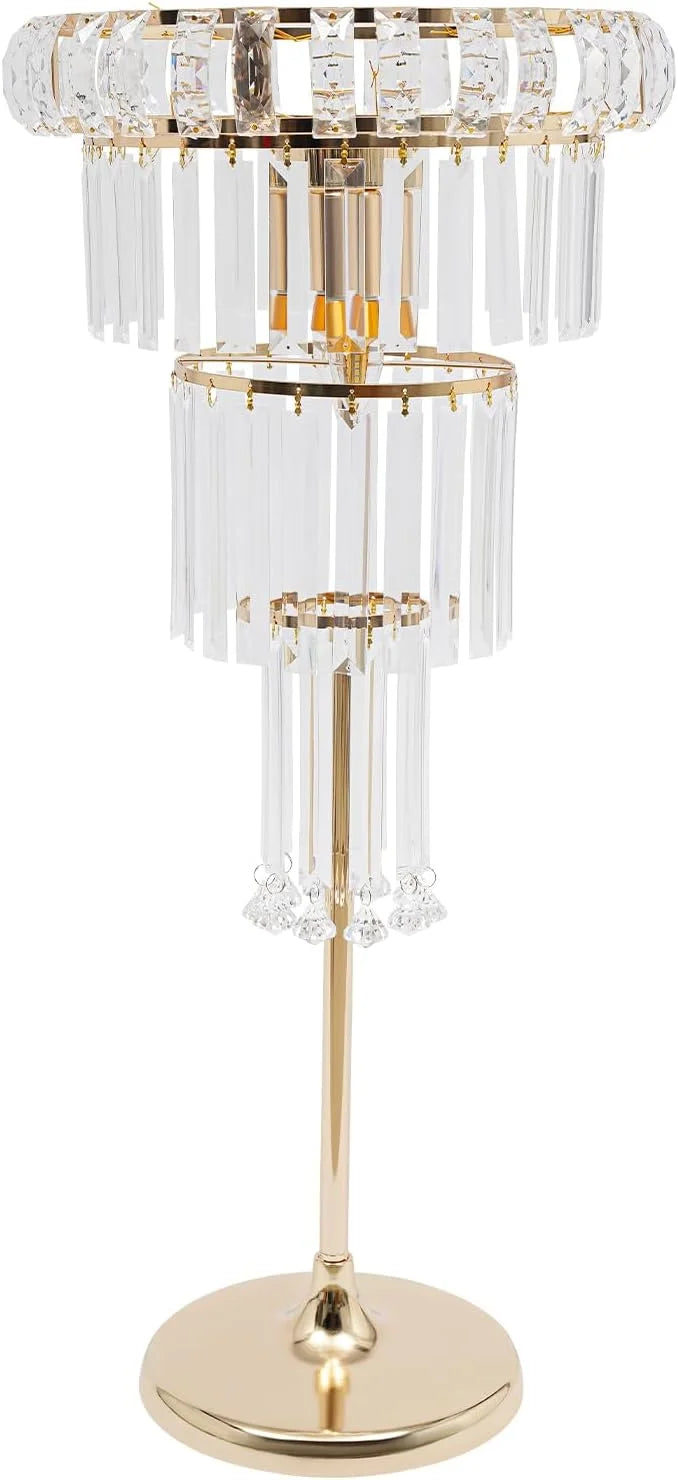 Gold Crystal Flower Stand for Wedding Centerpieces, 4-Tier D499843
