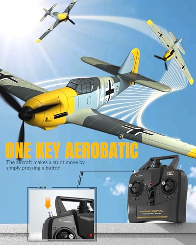 RC Plane 3 Channel Remote Control Airplane Fighter Toy, 2.4GHz 6-axis Gyro, Easy to Fly for Adults Kids Beginners B2466