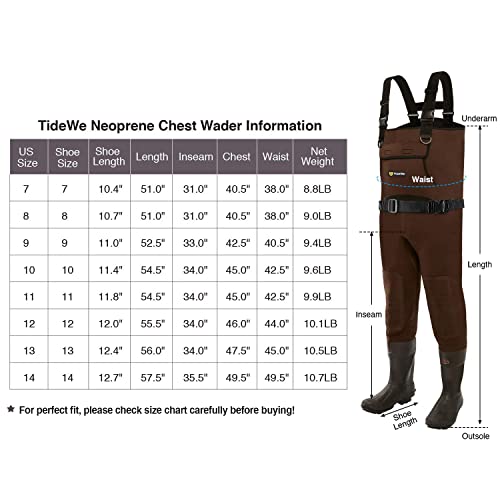 Neoprene Chest Waders with Cleated Bootfoot for Men V61193
