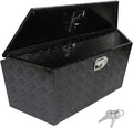 Aluminum Trailer Tongue Box,Trailer Tool Box Chest for Pickup RV Trailer,Toolbox Storage Organizer with Lock and Keys,39"x 16.5"x 12" - Black