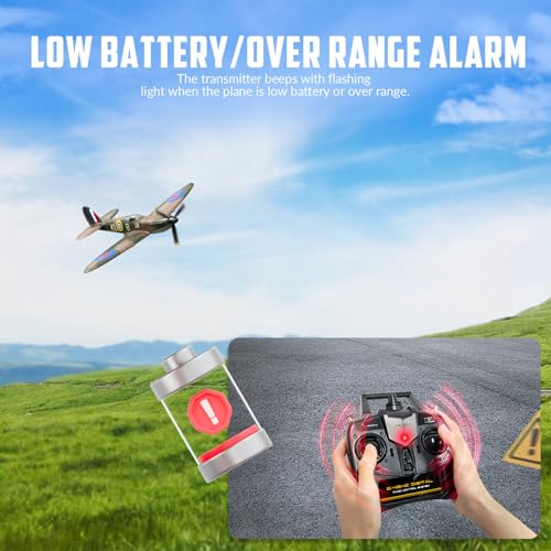 RC Plane 3 Channel Remote Control Airplane Fighter Toy, 2.4GHz 6-axis Gyro, Easy to Fly for Adults Kids Beginners B2466