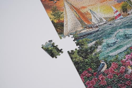 1000 Piece Jigsaw Puzzle for Adults - Marine Artwork Pirate Ship Octopus J4567