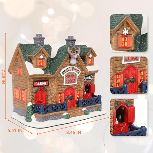 Lighted Ceramic Christmas Village Houses Indoor Decor Y567324