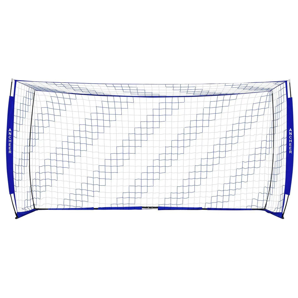 Soccer Goal, Qhomic 12 ft x 6 ft Big Size Portable Soccer Net for Backyard Training for Kids & Adults, Blue