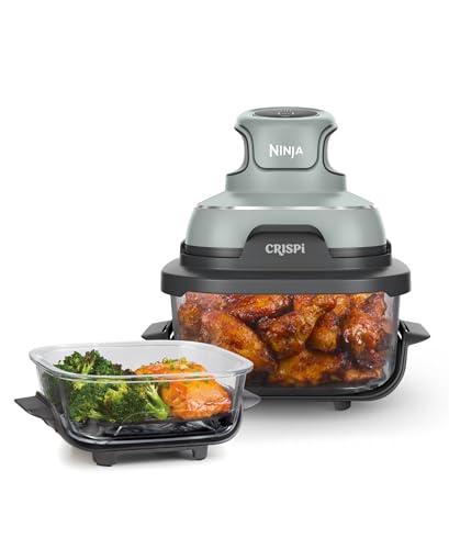 Air Fryer with Glass Containers, 4 QT & 6 Cup, Dishwasher Safe Z1664
