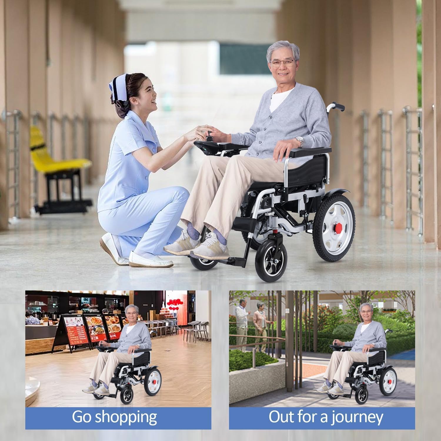 Foldable Electric Wheelchair for Adults, Heavy Duty C5487
