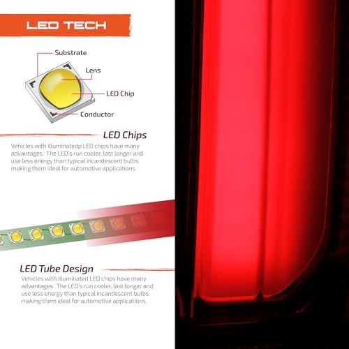 Smoked LED Tail Lights for 2005-2009 Ford Mustang P785532